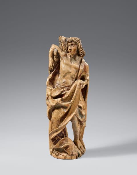 Jakob Maurus - A carved limewood figure of Saint Sebastian by Jakob Maurus