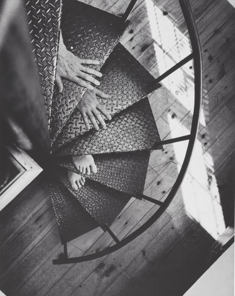 Arno Rafael Minkkinen - Nude Descending a Staircase, Rockport, Maine