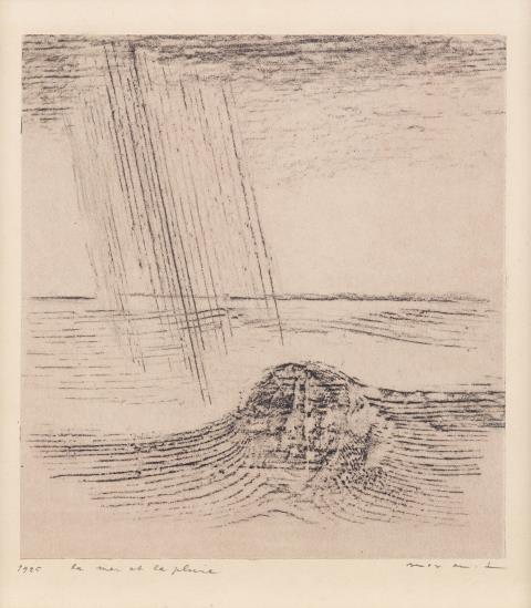 Max Ernst - La mer et la pluie