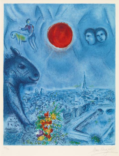 Nach Marc Chagall - Le soleil de Paris