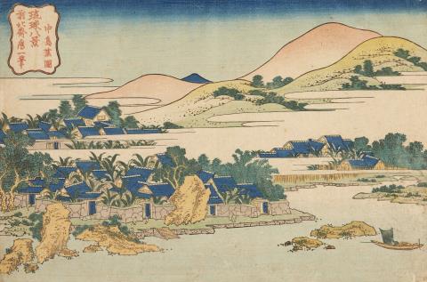 Katsushika Hokusai - Bananengärten in Nakashima