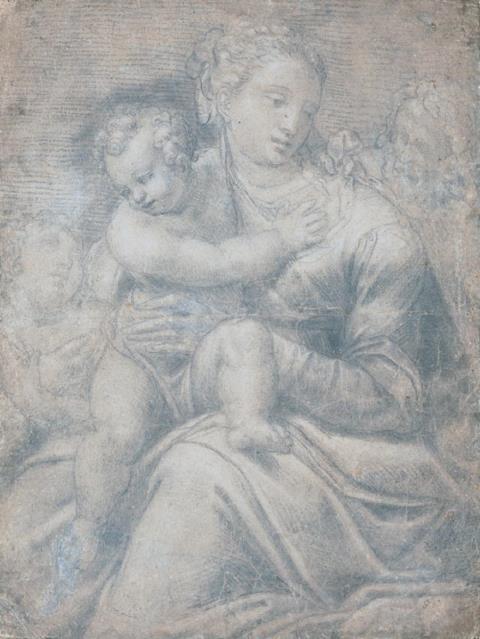  Fra Bartolomeo - DIE HEILIGE FAMILIE MIT EINEM ENGEL.