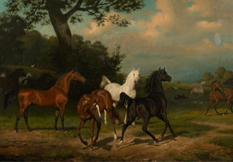 Friedrich Anton Kilp - LANDSCAPE WITH HORSES